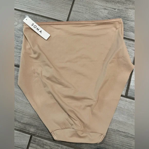 SOMA| VANISHING TUMMY|High-Waist Brief Panty with Lace-Medium-4 pairs(LOT) - Picture 4 of 10